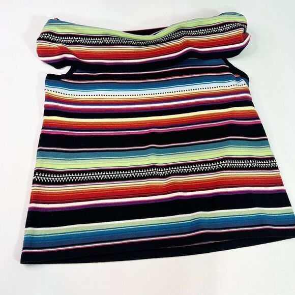 Lauren Ralph Lauren Sweater Womens 1X Multicolor Striped Off-Shoulder - Picture 1 of 8
